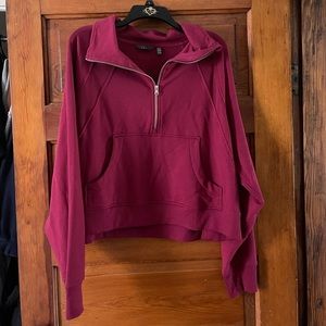 Danskin Pullover Scuba Lookalike Burgundy
